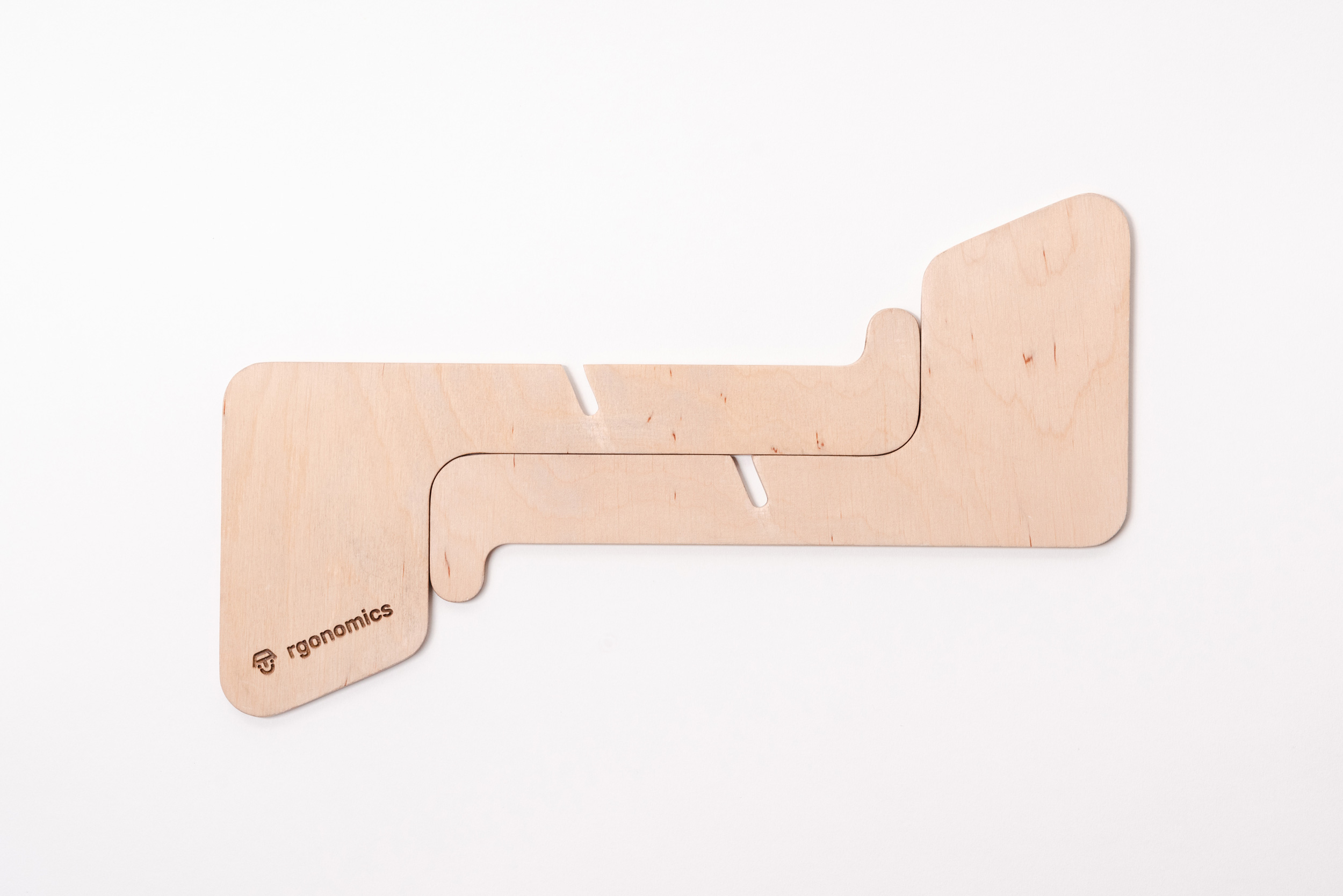 Disassembled laptop stand with custom logo