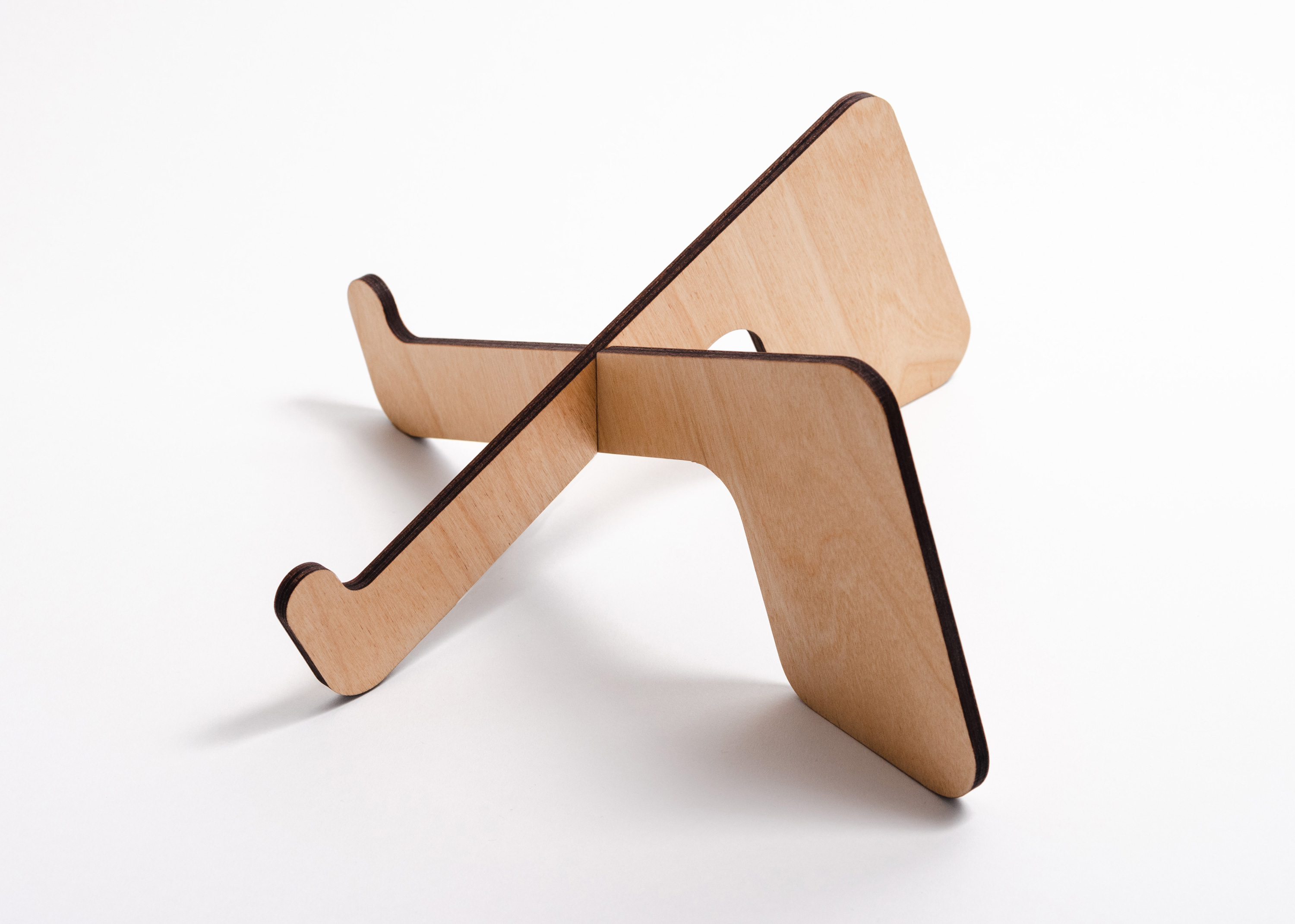 Laptop stand from side - black edges